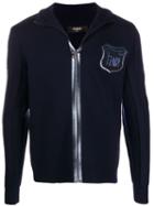 Fendi Logo Emblem Zipped Jumper - Blue