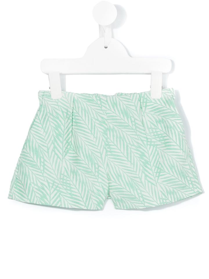 Hucklebones London - Palm Jacquard Shorts - Kids - Cotton/polyester - 8 Yrs, Green