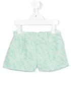 Hucklebones London - Palm Jacquard Shorts - Kids - Cotton/polyester - 8 Yrs, Green