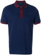 Prada Embroidered Patches Polo Shirt - Blue