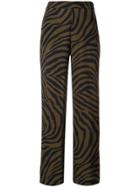 Layeur Zebra Print Tailored Trousers - Brown