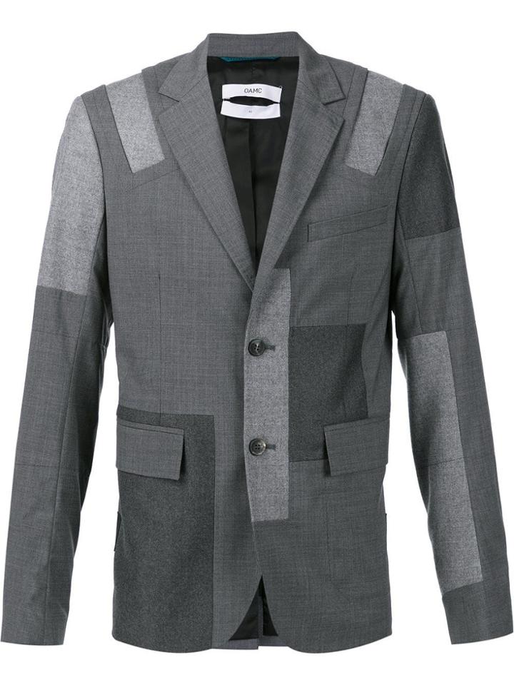 Oamc 'patch 2-button' Blazer - Grey
