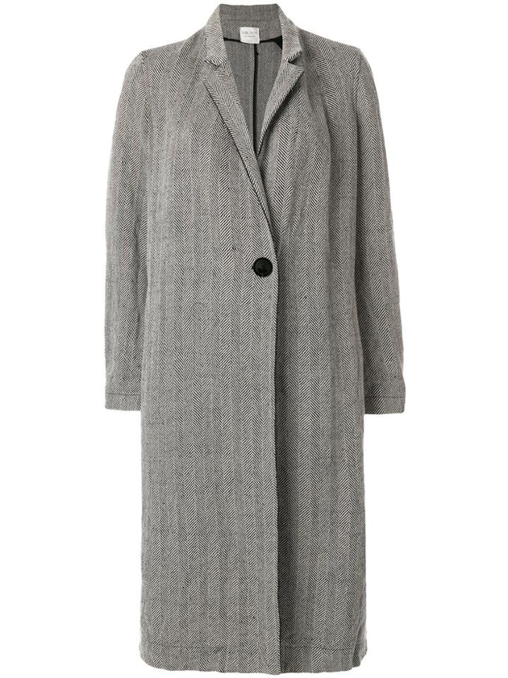 Forte Forte Oversized Chevron Coat - Grey