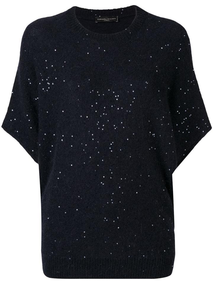 Fabiana Filippi Sequin Embellished Jumper - Blue