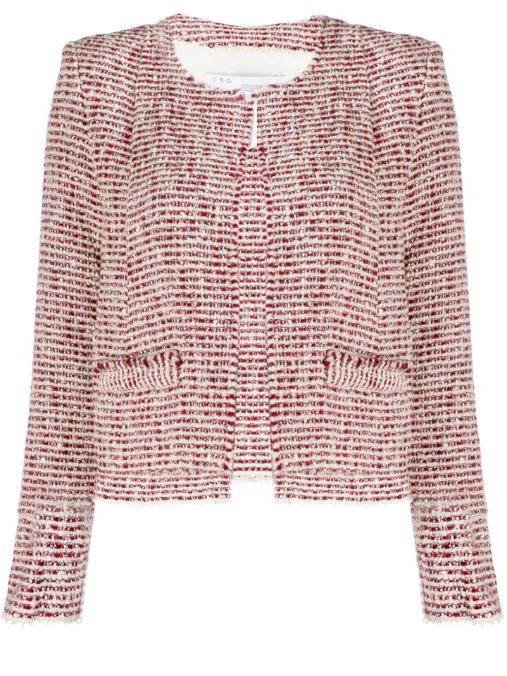 Iro Two-tone Knit Jacket - Red