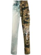 Haculla Split Camo Jeans - Blue