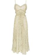 Lee Mathews Nina Crinkle Silk Floral Cami Dress - Yellow