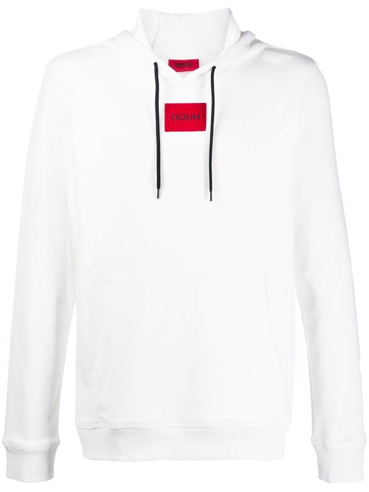 Boss Hugo Boss Reversed Logo Hoodie - White