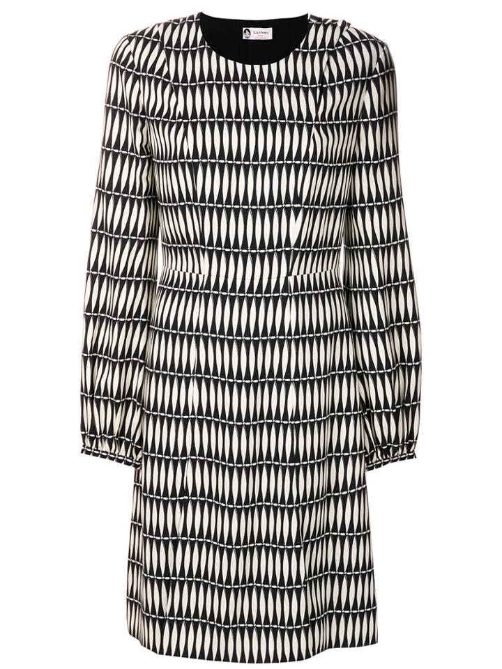 Lanvin Tie Print Midi Dress - Black