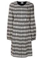 Lanvin Tie Print Midi Dress - Black