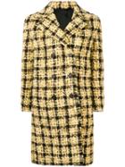 Ermanno Scervino Plaid Double-breasted Coat - Yellow