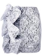 Msgm - Lace Mini Skirt - Women - Polyamide/polyester/spandex/elastane/viscose - 40, Grey, Polyamide/polyester/spandex/elastane/viscose