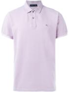 Etro Short Sleeve Polo Shirt, Men's, Size: Large, Pink/purple, Cotton