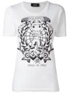 Dsquared2 Long Tattoo Graphic T-shirt - White
