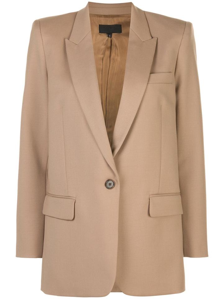 Nili Lotan Diane Single Breasted Blazer - Neutrals