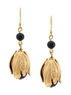 Oscar De La Renta Delicate Flower Drops Earrings - Metallic