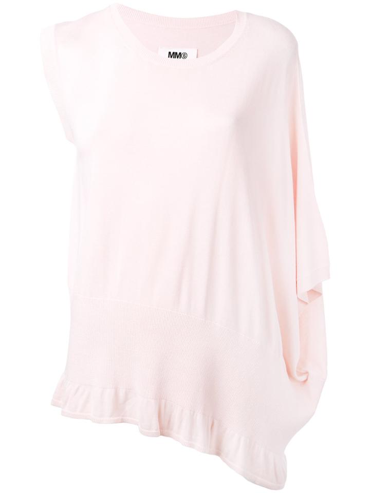 Mm6 Maison Margiela Asymmetric Top - Pink & Purple