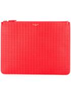 Givenchy Pocket Zip Clutch, Adult Unisex, Red, Calf Leather
