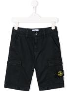 Stone Island Junior Cargo Shorts - Blue