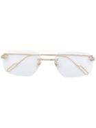 Cartier Rimless Square Shaped Glasses - Gold