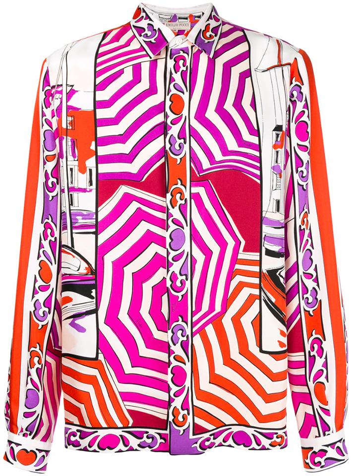 Emilio Pucci Saint Tropez Print Shirt - White