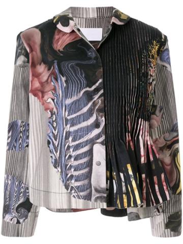 Roberts Wood Collage Print Jacket - Green