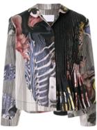 Roberts Wood Collage Print Jacket - Green