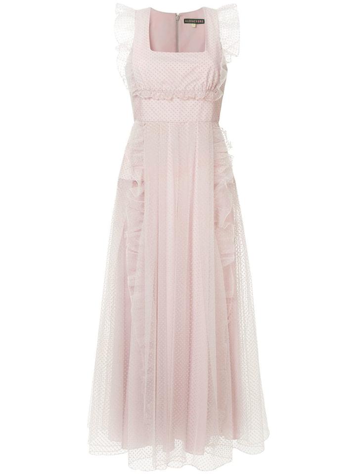 Alexa Chung Long Tulle Dress - Pink & Purple