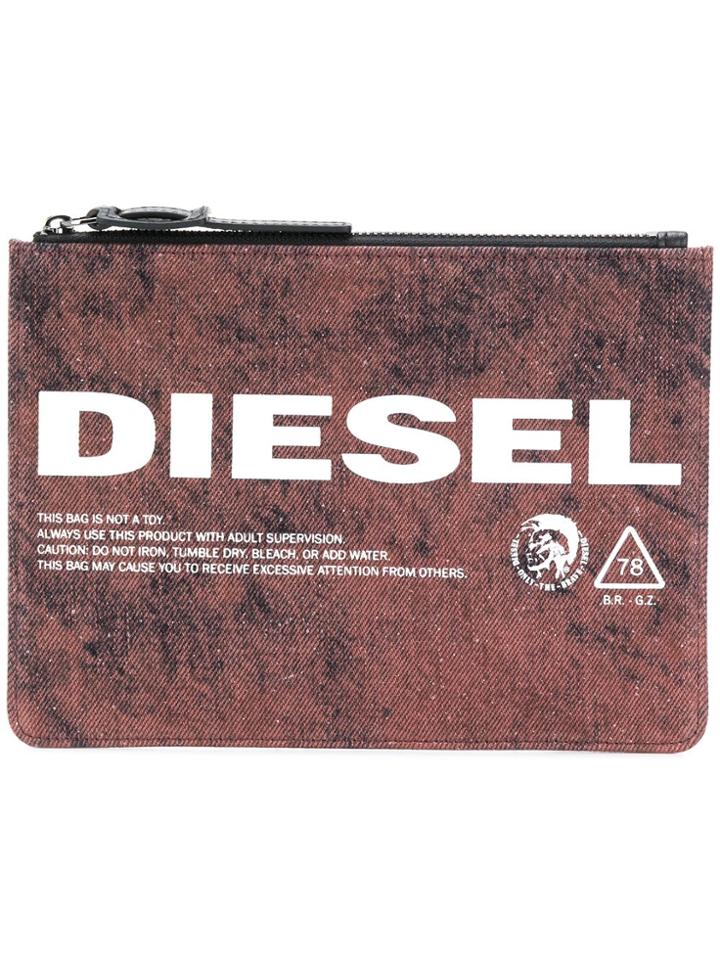 Diesel Lusina Denim Purse - Red