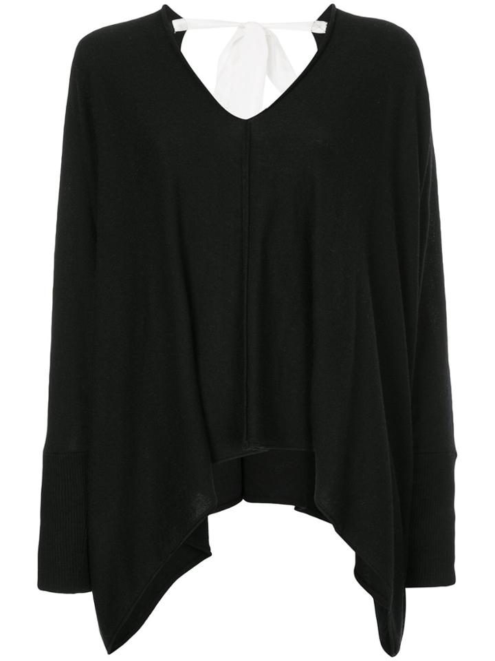 Taylor Asymmetric V-neck Jumper - Black