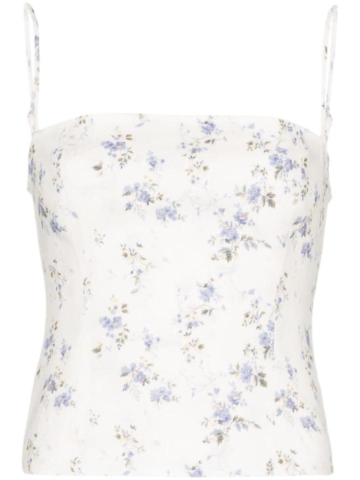 Reformation Overland Floral Print Top - Multicolour