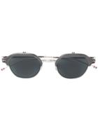 Thom Browne Eyewear Silver & Black Iron Sunglasses - Metallic