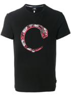 Cavalli Class Snake Print T-shirt - Black