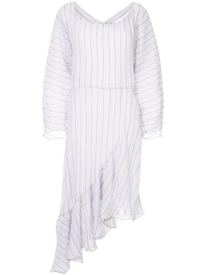 Christopher Esber Crinkle Shoulderless Dress - Pink & Purple