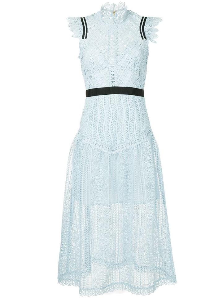 Self-portrait Lace Cocktail Dress - Blue