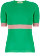 Ermanno Scervino Contrast Stripe Top - Green
