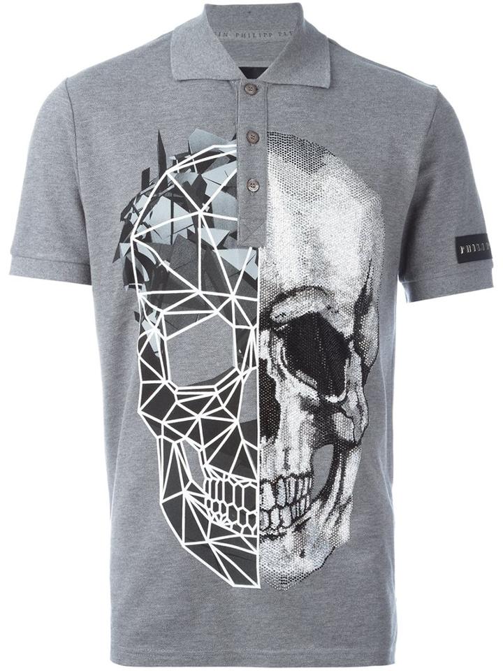 Philipp Plein Contrasting Skull Polo Shirt