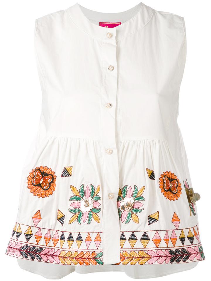 Amuse - Muguet Buttoned Blouse - Women - Cotton/polyester - L, White, Cotton/polyester