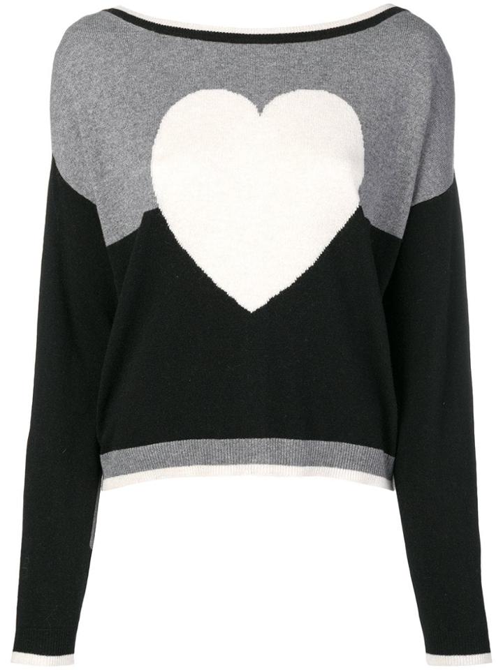 Twin-set Love Heart Reverse Cardigan - Grey