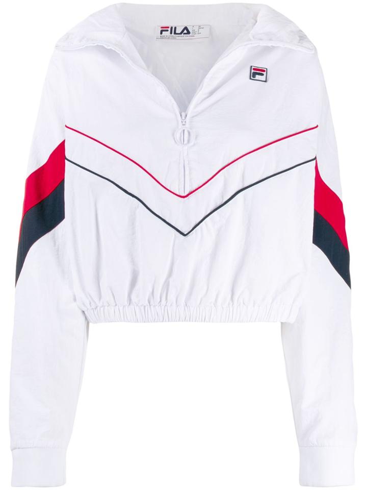 Fila Contrast Logo Bomber Jacket - White