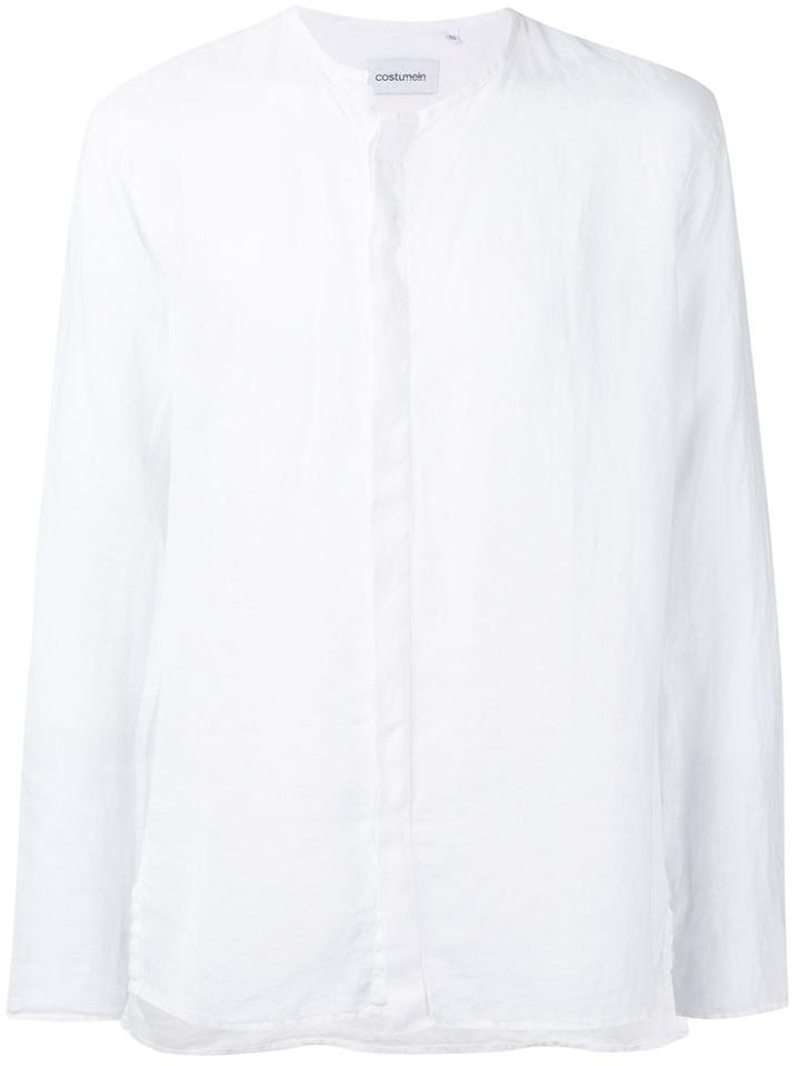 Costumein - Longsleeve Shirt - Men - Linen/flax - 50, White, Linen/flax