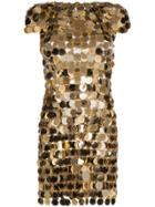 Paco Rabanne Chainmail Mini Dress - Gold