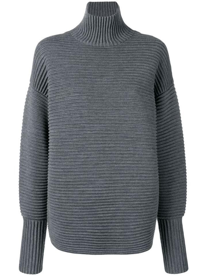 Victoria Victoria Beckham Curved Sleeve Turtleneck - Grey