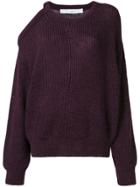 Iro Cut Out Detail Sweater - Pink & Purple