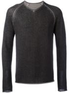Label Under Construction - Scoop Neck Jumper - Men - Cotton/linen/flax - 48, Grey, Cotton/linen/flax
