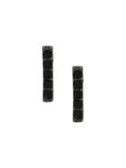 Federica Tosi Crystal Bar Studs - Black