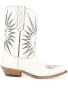 Golden Goose Deluxe Brand Embroidered Cowboy Boots - White