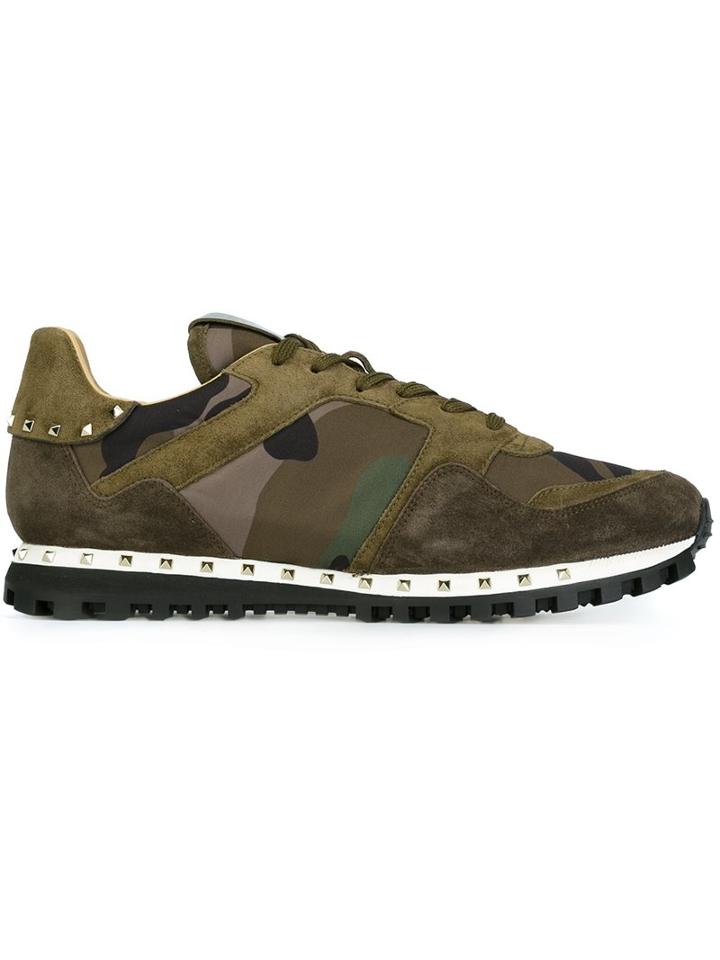 Valentino 'rockstud' Camouflage Sneakers