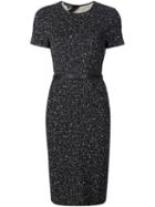 Narciso Rodriguez Belted Dress, Women's, Size: 42, Black, Cotton/polyimide/spandex/elastane