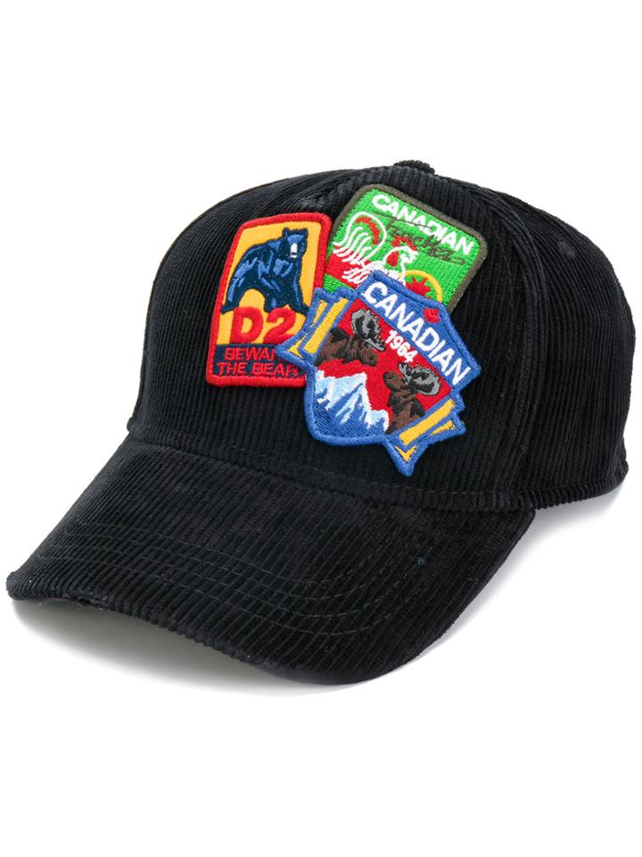Dsquared2 Patch Baseball Hat - Black